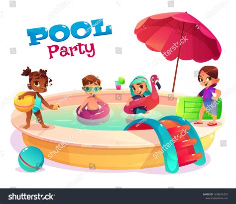 pool party cartoon